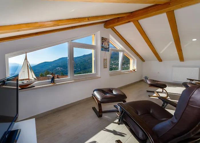 Ivetta For 10 People Near With Sea View & Children Playground Villa Opatija